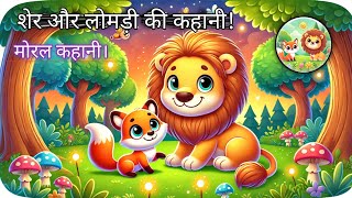 चतुर लोमड़ी और शक्तिशाली शेर l chatur lomadi aur shaktishali Sher l #Bedtime story #In hindi#for kid