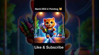 Nanhi Billi ki Painting 🐱 #catsoftiktok #cat #cute #aiart #ai #poorcat #catlover #fyp