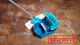 Leifheit Profi Mop Press  55092 with Floor Mop with Microfibre Mop Cover - Cleaning with Clean Hands