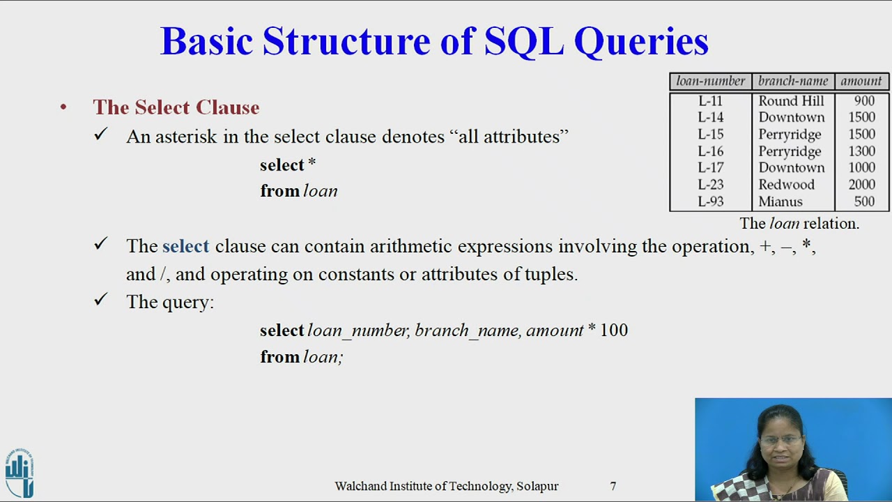 Basic Structure Of SQL - YouTube