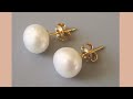 👉latest pearl gold earrings designs pearl earrings latest earrings design 2023