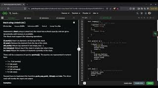Stack using Linked List | GeeksforGeeks GFG Solution in C++ | Stack Implementation | DSA