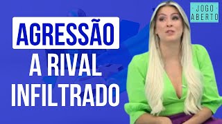 Torcedor do Flamengo é visto no setor do Palmeiras e sofre agressões; Renata Fan e Denílson comentam
