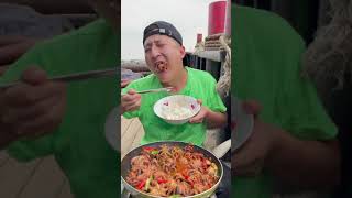 China Mukbang ASMR  Chinese Food Eating Show Fishermen eating seafood爆头八爪鱼 #海鲜美食 #渔民日常 #妈呀太香 14