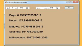 C# Tutorial - Difference Between Two Dates In C# [ with source code ]