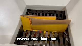 纸板纸箱回收撕碎机Paper box and paper board turnover box recycle double shaft shredder