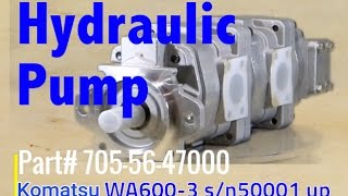 hydraulic pump part #705 56 47000 for komatsu  WA600-3