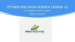 Python for Data Science Lesson 18: Regular Expressions