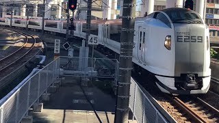 E259系特急成田エクスプレスNEX新宿行き　千葉駅通過？千葉駅到着？