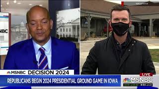 MSNBC shows 'Decision 2024' banner on screen March 26, 2021