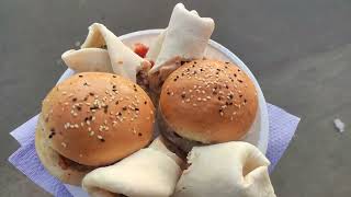 মাএ ৯৯ টাকায় 2 pcs Burger + 2 pcs Chicken Sharma l BAKE \u0026 BITE