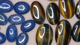 154. Натуральные камни: лазурит и тигровый глаз. Lapis lazuli and tiger eye from eBay