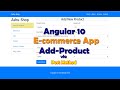Angular 10 E-commerce project from scratch,E-commerce project from scratch,create product in angular
