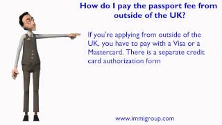 How do I pay the passport fee from outside of the UK?