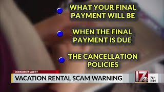 Summer vacation rental scam warning