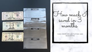 Unstuffing and Restuffing Cash Envelopes/ How much I saved in 3 months