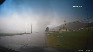 New Hampshire tornado dashcam and explanation with Mike Slifer