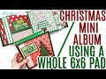 Interactive Christmas Mini Album Project Share Using a whole 6x6 paper pad, Interactive Mini Album