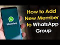 How to add new Participants to WhatsApp Group?