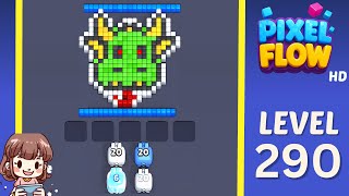 Pixel Flow Level 290 Solution Walkthrough