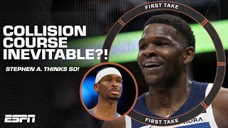 Stephen A. says a Thunder-Timberwolves collision course is inevitable! | First T