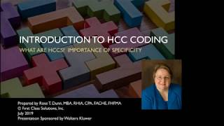 Intro to HCC Coding: What are HCCs? Importance of Specificity