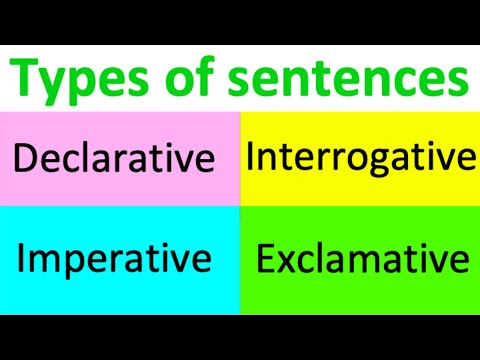 What are the two types of imperative sentence?