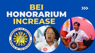 BEI HONORARIUM INCREASE TEACHERS SALARY INCREASE