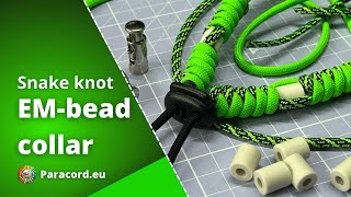 How to make an EM ceramic beads collar with the Snake knot | Full Tutorial