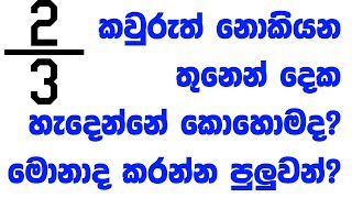 තුනෙන් දෙක හැදෙන හා හදාගන්න විදිහ - 2/3 - Two Thirds - PATTA TV