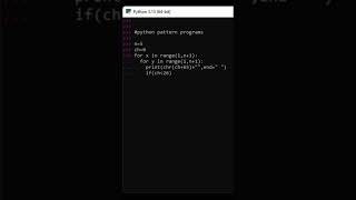 Python programming pattern ll Coding Hunter ll A-Z Alphabet letter ll #coding #cod #python
