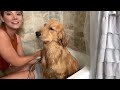 live tucker takes a bath