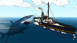 A MEGALODON ATTACKED OUR SHIP?! (Stormworks Multiplayer Gameplay Roleplay) - Sinking Ship Survival