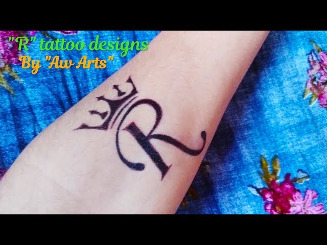 Cursive Letter R Tattoo