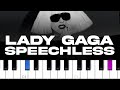 Lady Gaga - Speechless (piano tutorial + sheet music)