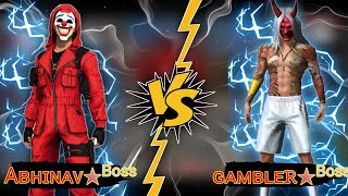 Abhinav VS Gambler 1v1 custom match || Friendly battle || Free Fire ||