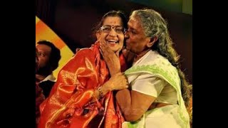 Smt. S. Janaki's affection towards Smt. P. Susheela at Saadhaga Paravaigal || Tamil