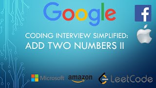 Coding Interview Tutorial 37: Add Two Numbers II [LeetCode]