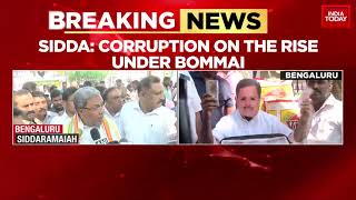 Karnataka: Congress Stages Protest, Seeks Bommai's  Resignation | Watch