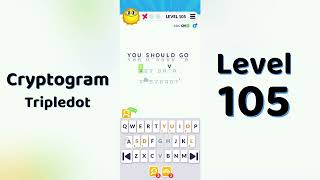Cryptogram Tripledo Level 105 Solutions 🧩 | Logic Puzzle Game | Mini Boss