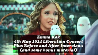 Emma Kok, age 16, Liberation Concert 5th May 2024 with CC + behind the scenes footage + 3 interviews