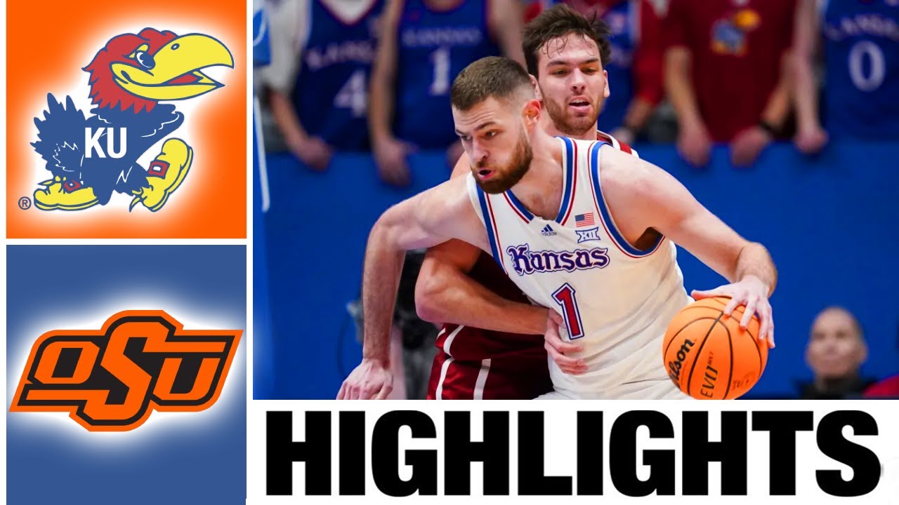 #3 Kansas Vs Oklahoma State Highlights | NCAA Men's Basketball | 2024 ...