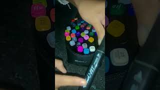 Unboxing My new touch markers 48 pcs #markers# colour #touch#48#pcs #colour