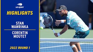 Stan Wawrinka vs. Corentin Moutet Highlights | 2022 US Open Round 1