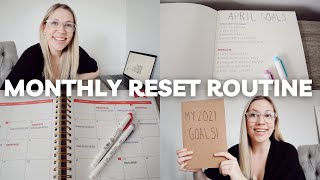 MONTHLY RESET ROUTINE ✨ April budget, monthly goals + plan with me