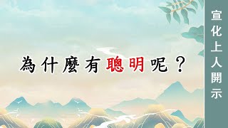 0019🌸為什麼有聰明呢？ 宣化上人