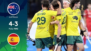 Australia vs Spain hwc2023 | Australia 4-3 spain 1st Quarter final highlights picture