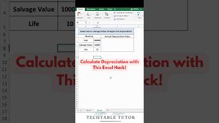 How to Calculate Depreciation with Excel’s SLN Function ‼️ #excel #excelshorts #shorts