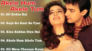 "Akele Hum Akele Tum" Movie's All Songs/Amir Khan/Monisha Koirala/Music by-Anu Malik//HINDI SONGS//