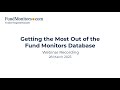 Getting the Most Out of the Fund Monitors Database | Webinar Recording 28 March 2023